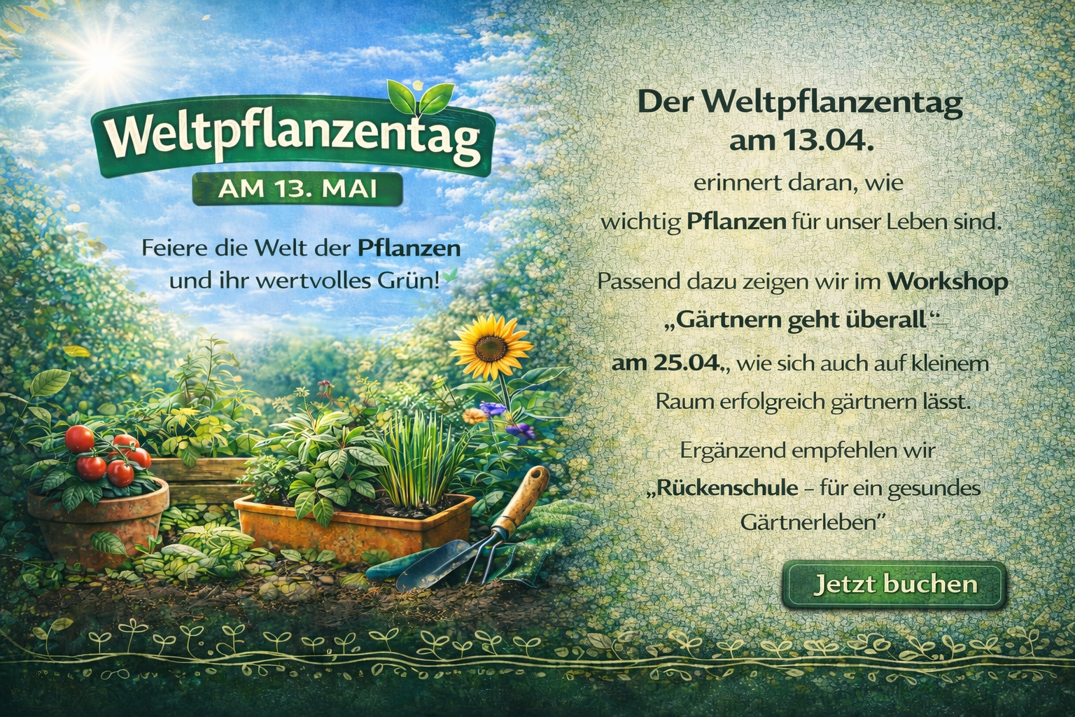 Weltpflanzentag - Gärtnern geht überall